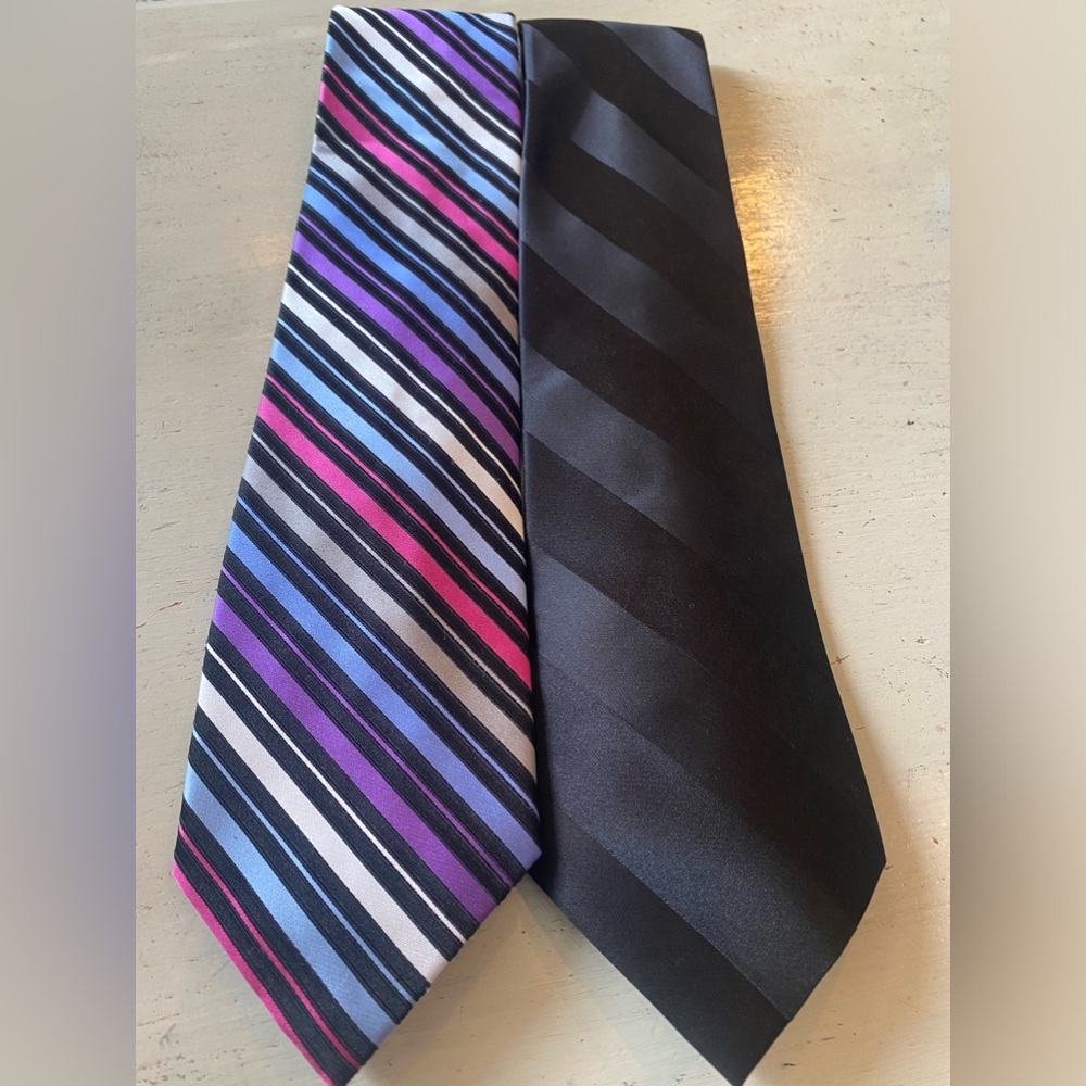 City Of London Multi color 100% Silk Men’s Neck Tie - set of 2